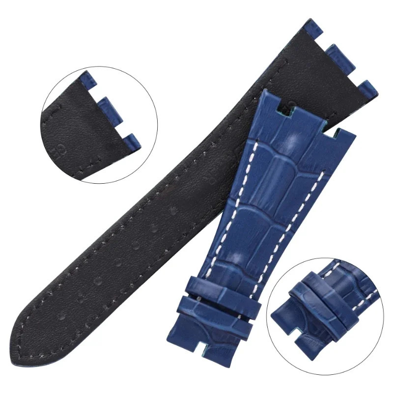 28mm Genuine Leather Watch Band for AP 26470 26133 15703 26470SO Strap Sport Waterproof Bracelet Handmade Accessories 240106