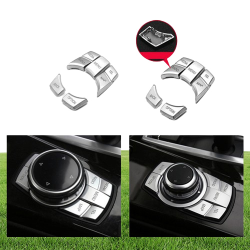Interior Replacement Multimedia Buttons Decoration Cover Trim Sequins For BMW X5 X6 12345 series F10 F30 F20 E70 E71 Car Acces