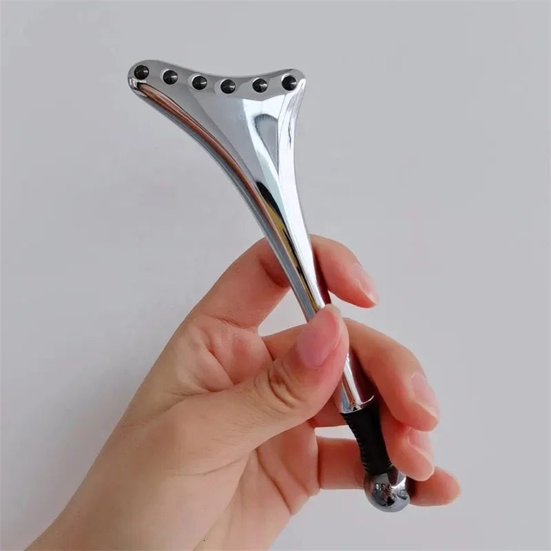 Health Massage Fan-shaped Scraping Guasha Tool Terahertz Face Eye Relaxation Skin Care Massager Face Device 240106