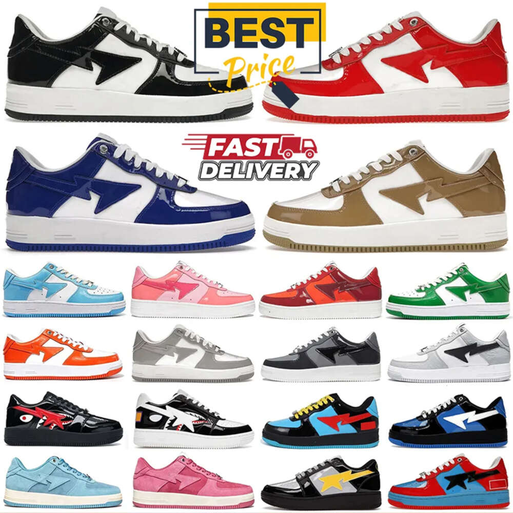 Designer shoes bapeste sta Casual Shoes SK8 Outdoor mens womens Low platform Shark Black Camo bule Grey Black Beige Suede sports sneakers trainers Size 36-45