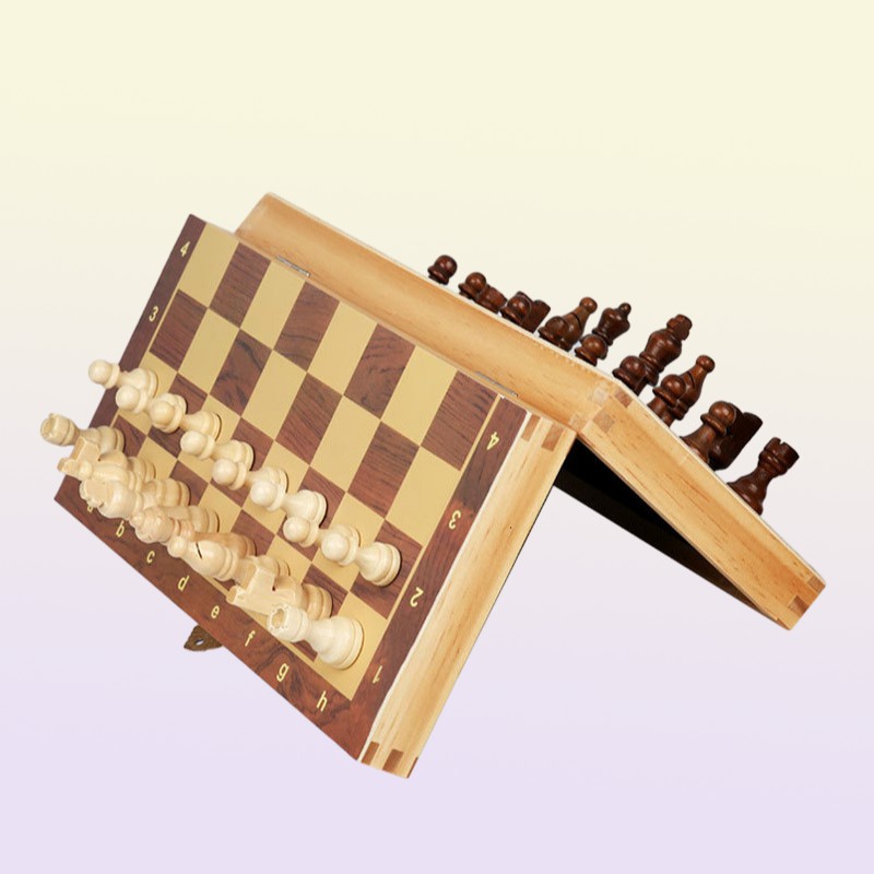 Outdoor Games Activities Chess Wooden Checker Board Solid Wood Pieces Folding Chess Board Highend Puzzle Chess Game 221207