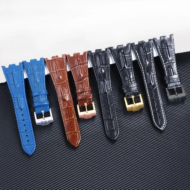 28mm Genuine Leather Watch Band for AP 26470 26133 15703 26470SO Strap Sport Waterproof Bracelet Handmade Accessories 240106