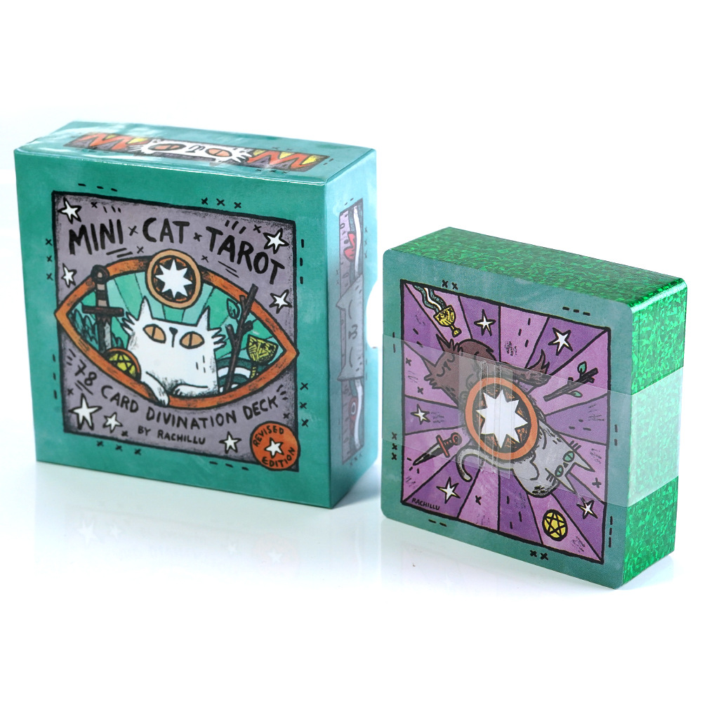 Mini Cat Tarot Deck Cards Fate Divination Card Tarot Friend Party Board Game Guidebook Deck Real Tarot Card Meanings