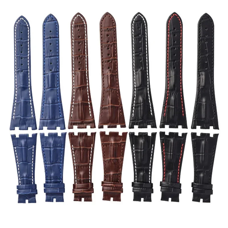 28mm Genuine Leather Watch Band for AP 26470 26133 15703 26470SO Strap Sport Waterproof Bracelet Handmade Accessories 240106