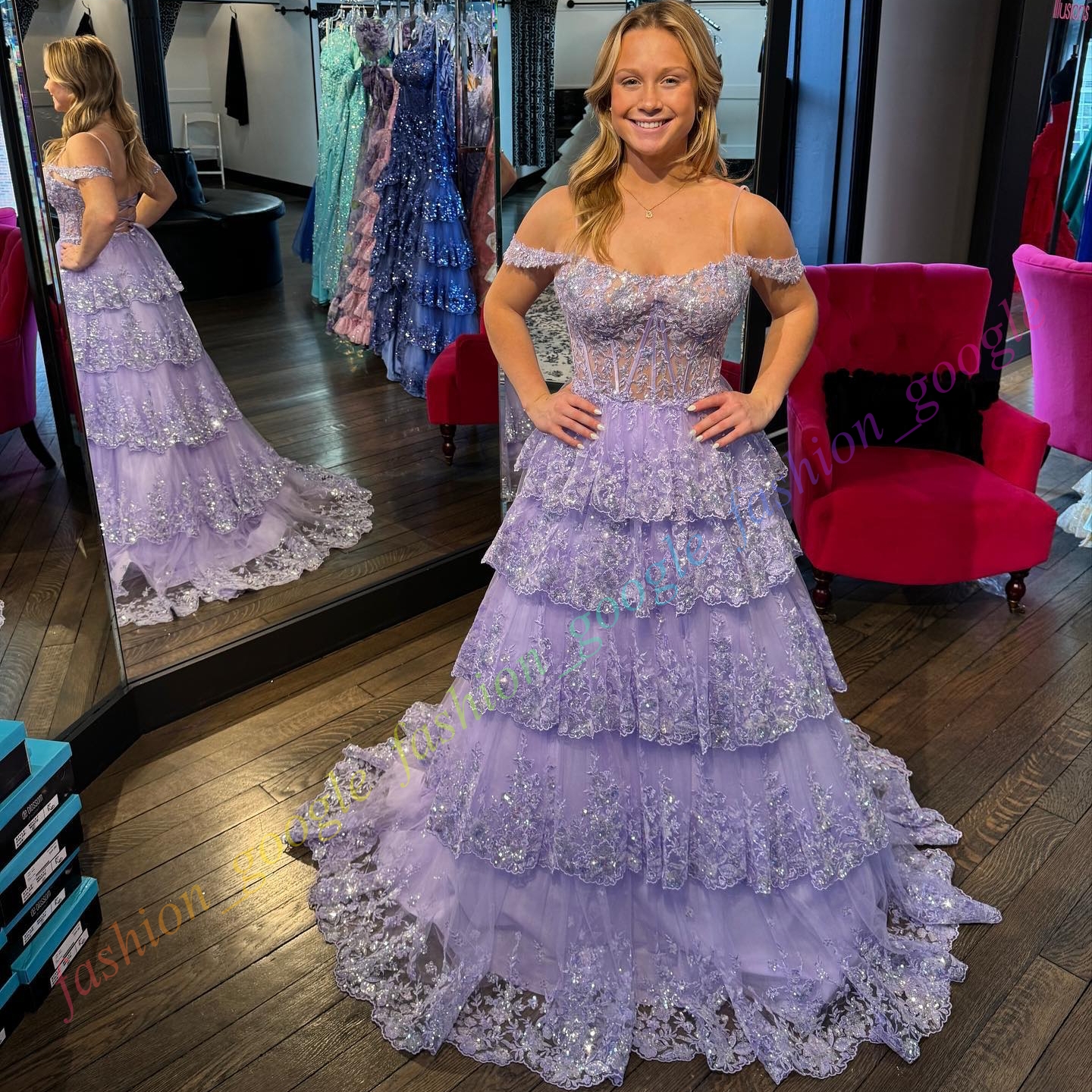 Ruffles Formal Party Dress 2k25 Sheer Corset Lady Pageant Junior Senior Girl Prom Evening Event Special Hoco Gala Cocktail Red Carpet Gown Photoshoot 