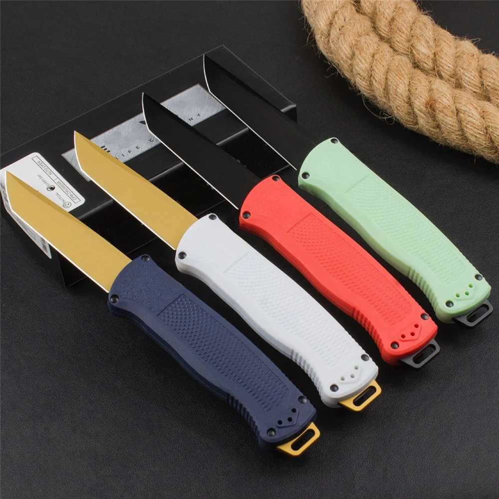 Knife BM 5370 BK Limited Shootout OTF AU TO Knife 3.51 CPM-CruWear Tanto Blade CF-Elite Handle Folding Pocket Knife Camping EDC Tools