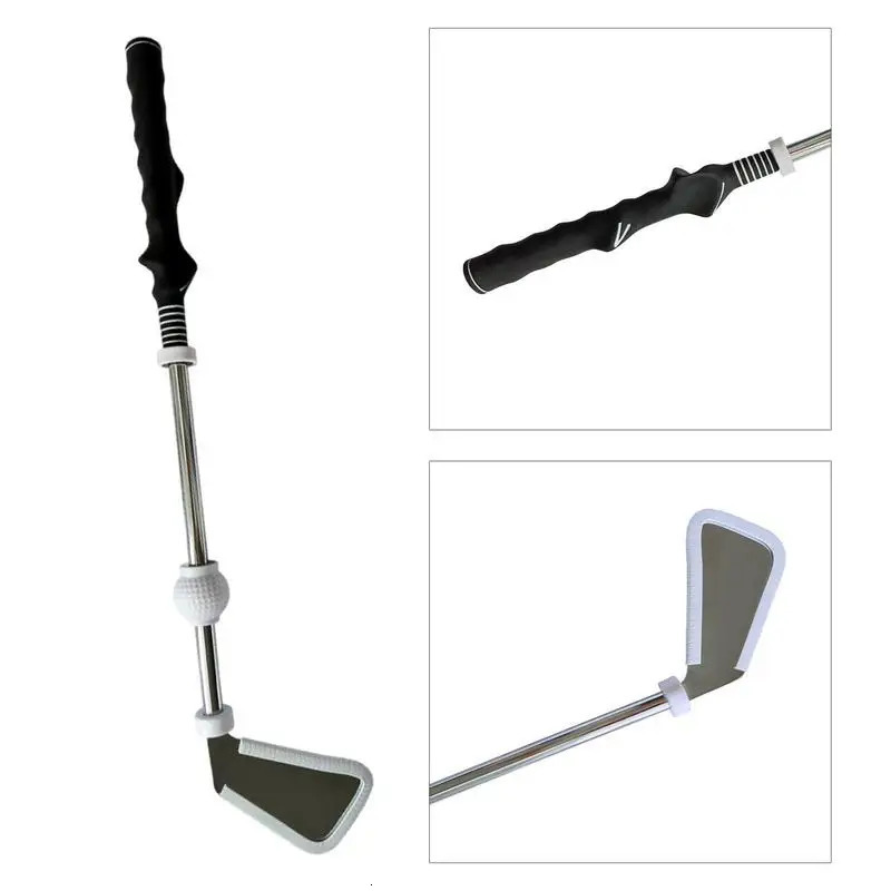 Golf Swing Trainer Golf Practice Warm-Up Stick Alignment Rods Swing Training Aids Golf Club Portable Golf Grip Training Stick 240108
