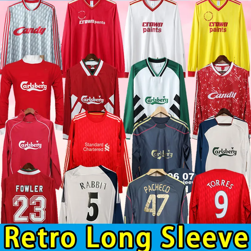 DALGLISH HESKEY LVP Soccer Jerseys Retro FOWLER GERRARD TORRES KUYT Football Shirt Long Sleeve Adult 06 07 08 11 12 85 86 89 90 91 93 95 98 00 1986 2006 2007 2008 2011 2012