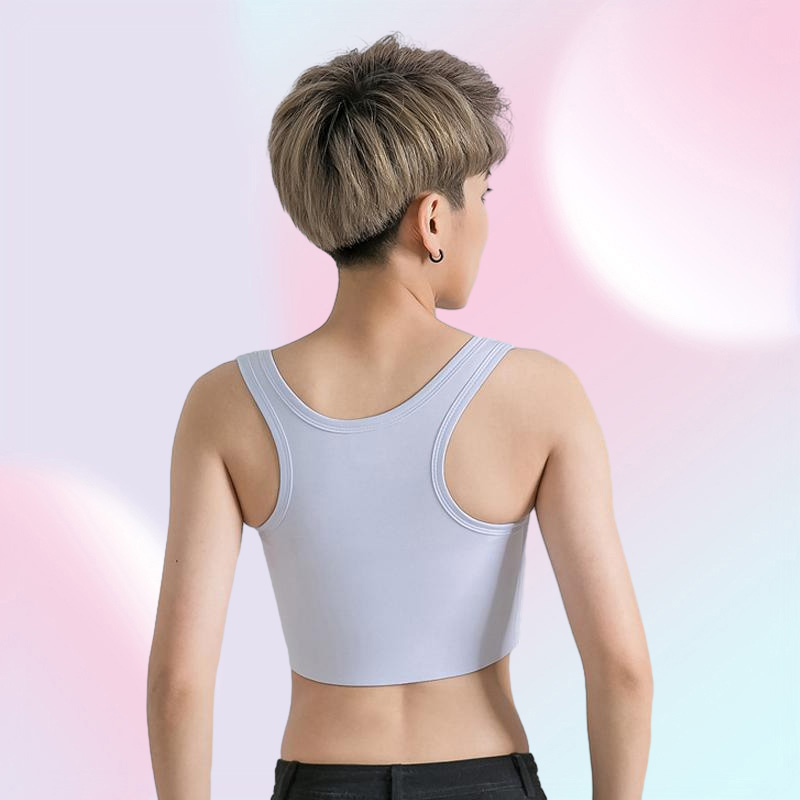 Women039s Shapers Lesbian Chest Binder Vest Bandage Correction Body Shapewear Reinforced Corset Casual Cotten Shirt Long Loose