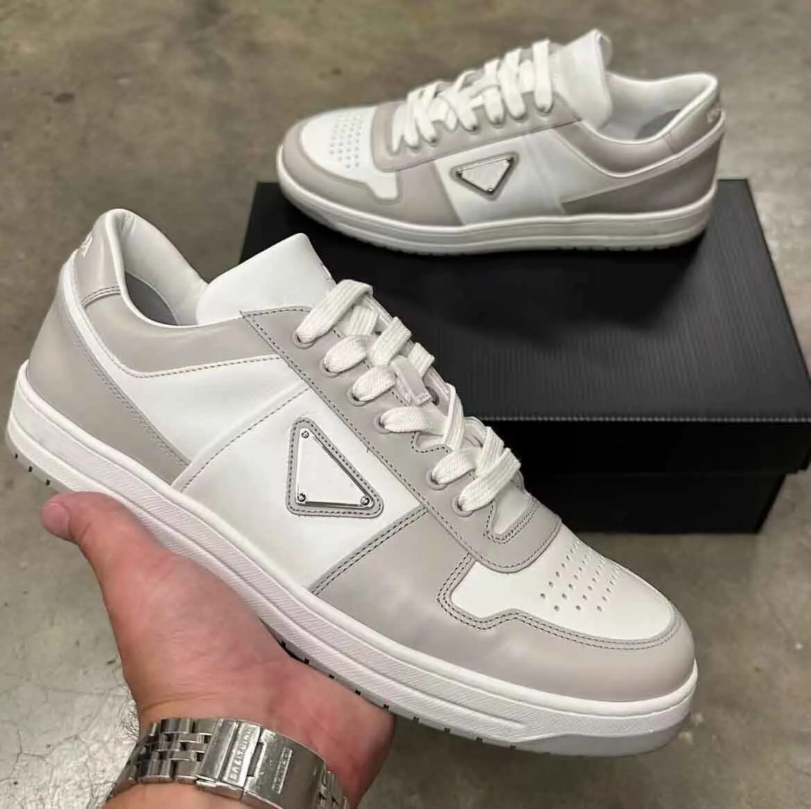 Shoes Famous Brand Men Sneakers Downtown Split Leather Trainers Rubber Sole Low Top Couple Comfort Skateboard Walking Sports 38-46,original Box