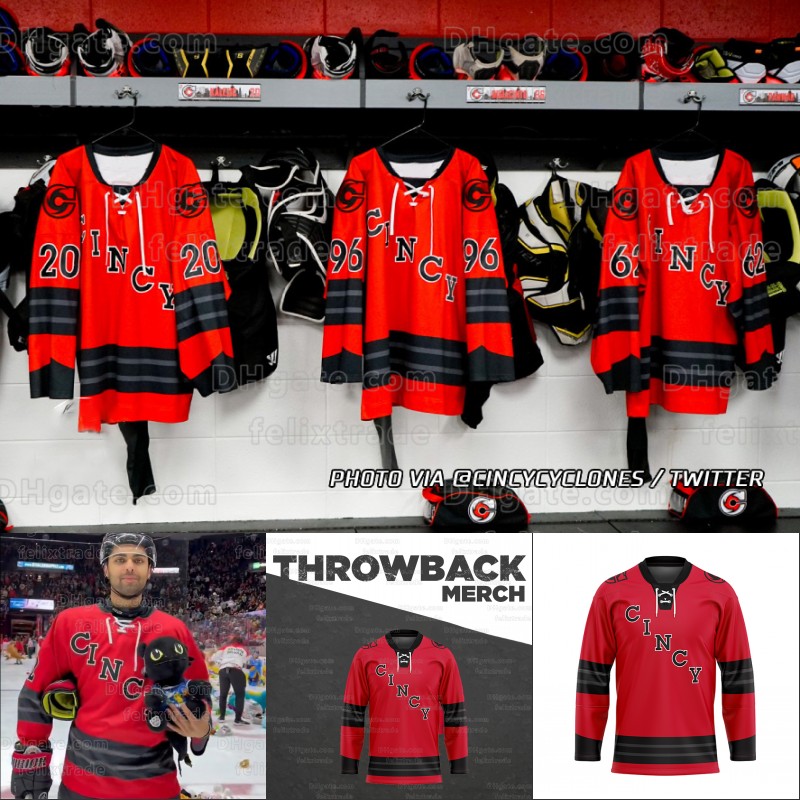 ECHL Cincinnati Cyclones CINCY Jerseys Talyn Boyko Landon Cato Nicholas Favaro Reece Harsch Jalen Smereck Zack Andrusiak Jack Jeffers Tim Doherty Colton Kalezic