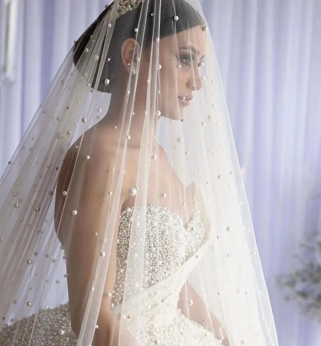 Wedding Dress Pearls Sweetheart Dubai Bridal Gowns for Women Special Brides Dresses Vestido De Casamento BC19130