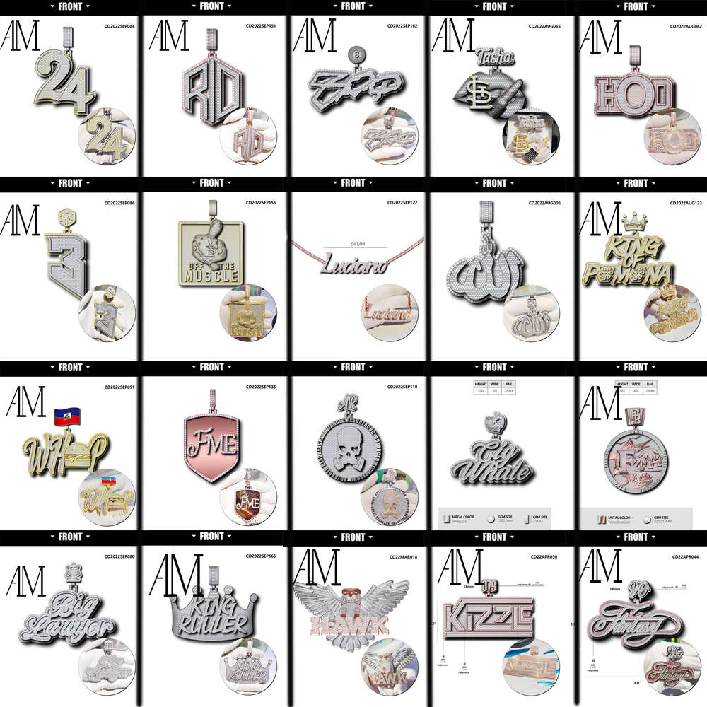Iced Out Chain Pendant Men Jewelry Passes Diamond Tester 14K 18K Solid Gold Letter Name Hip Hop Custom VVS Moissanite Pendant