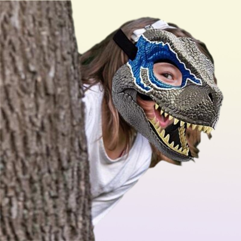 Dragon Dinosaur Jaw Mask Open Mouth Latex Horror Dinosaur Headgear Dino Mask Halloween Party Cosplay Props Scared MaskGC13901946006