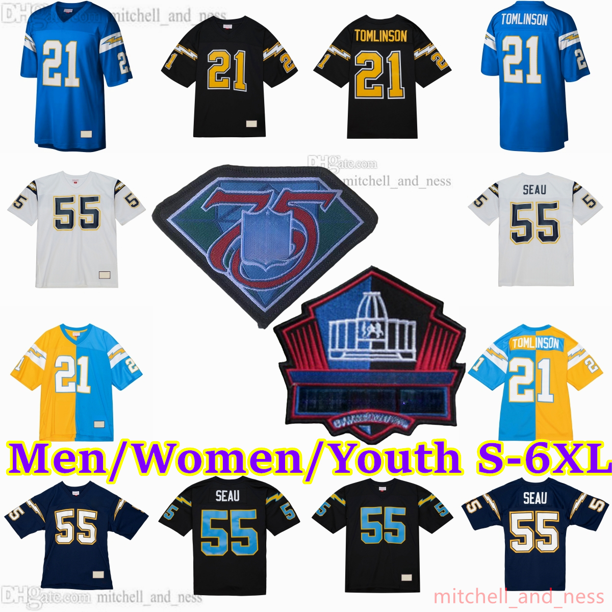 Custom S-6XL Throwback Football 83 John Jefferson Jersey 1961-1999 Stitch 85 Antonio Gates 74 Ron Mix 18 Charlie Joiner 89 Wes Chandler Stan Humphries Junior Seau