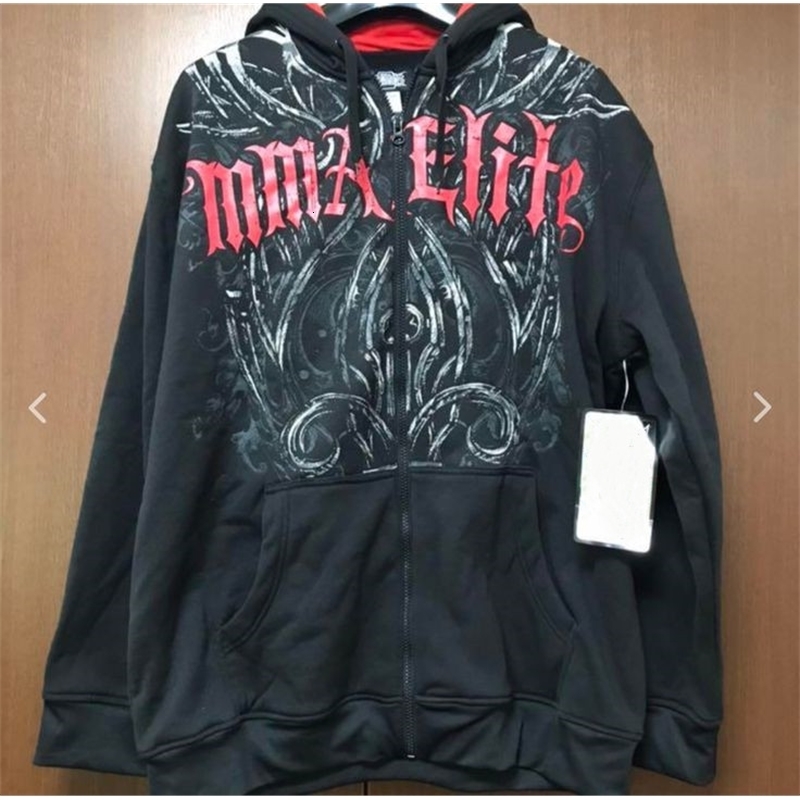 Y2k Women's Classic Pattern Print Zip Up Loose Hoodies Retro Street Fashion Black Sweatshirts Gothic Harajuku Hoodeds 240106