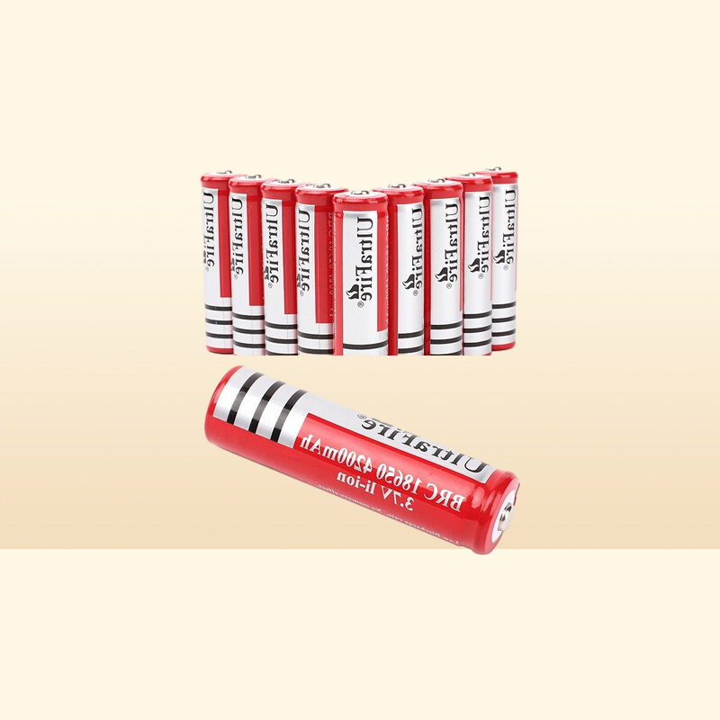 Big Discount ultrafire 18650 37V Rechargeable Battery 4200mAh for LED Flashlight