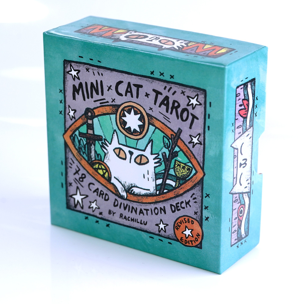 Mini Cat Tarot Deck Cards Fate Divination Card Tarot Friend Party Board Game Guidebook Deck Real Tarot Card Meanings