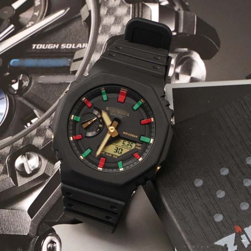 High Quality Resin Watch Band and case For GShock GA2100 GA2110 Rubber Strap Bezel Case Replacement Accessories 240106