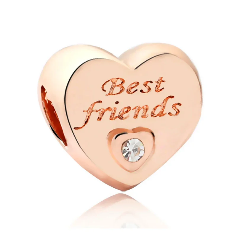 925 Silver Love Dad, Mom, Sister, Best Friend Beads Suitable for Charm Bracelets and Bracelets DIY Women's Jewelry Making Free Shipping