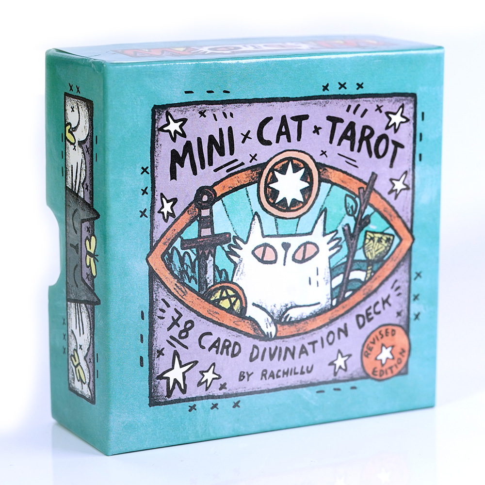 Mini Cat Tarot Deck Cards Fate Divination Card Tarot Friend Party Board Game Guidebook Deck Real Tarot Card Meanings