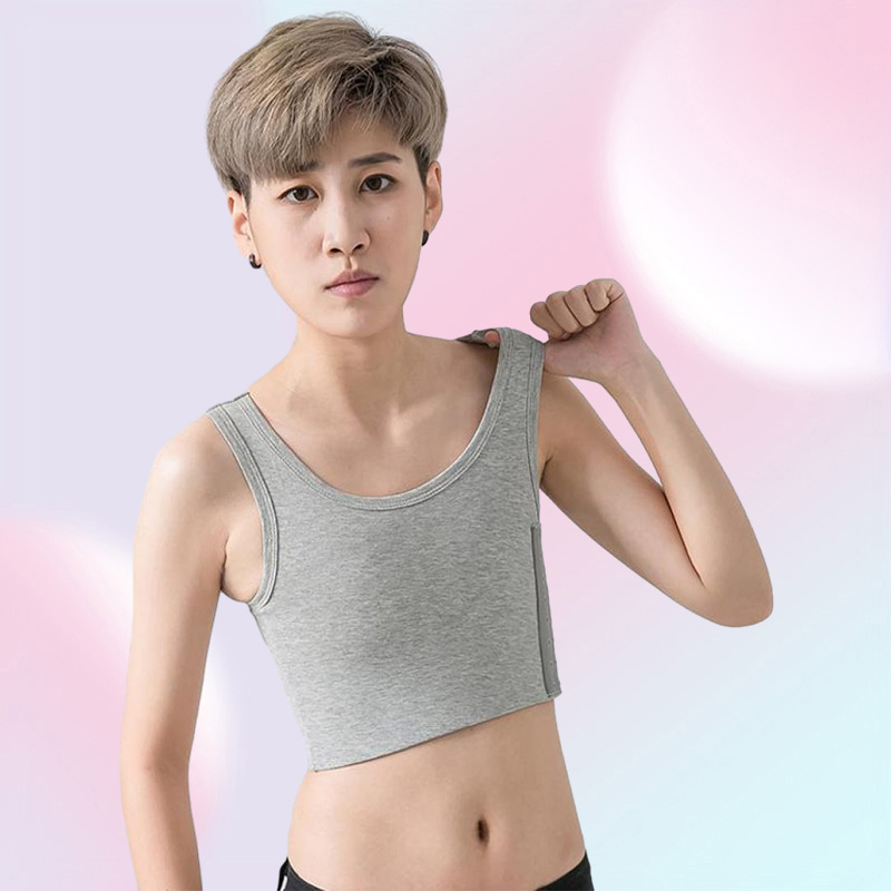 Women039s Shapers Lesbian Chest Binder Vest Bandage Correction Body Shapewear Reinforced Corset Casual Cotten Shirt Long Loose