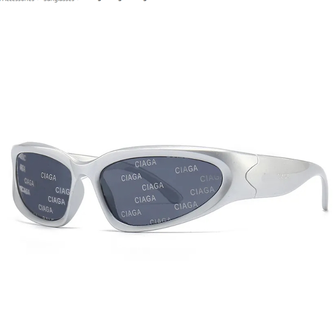 Sunglasses Luxury Sunglasses Fashion B Frame Futuristic Technology Y2K Cyberpunk Sun Glasses Street Eyelasses For Women Men