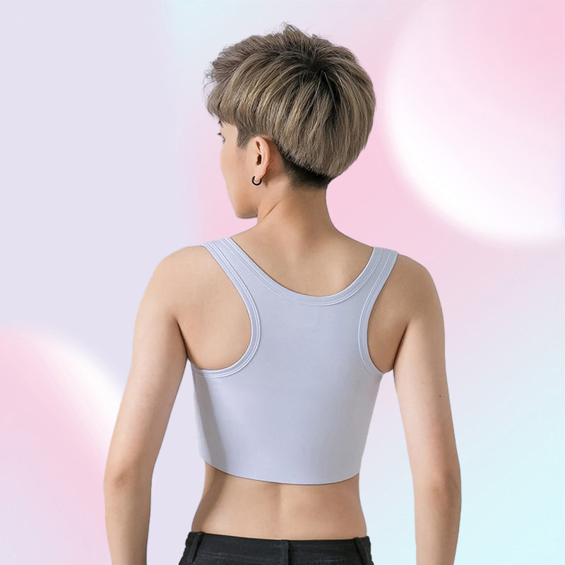 Women039s Shapers Lesbian Chest Binder Vest Bandage Correction Body Shapewear Reinforced Corset Casual Cotten Shirt Long Loose