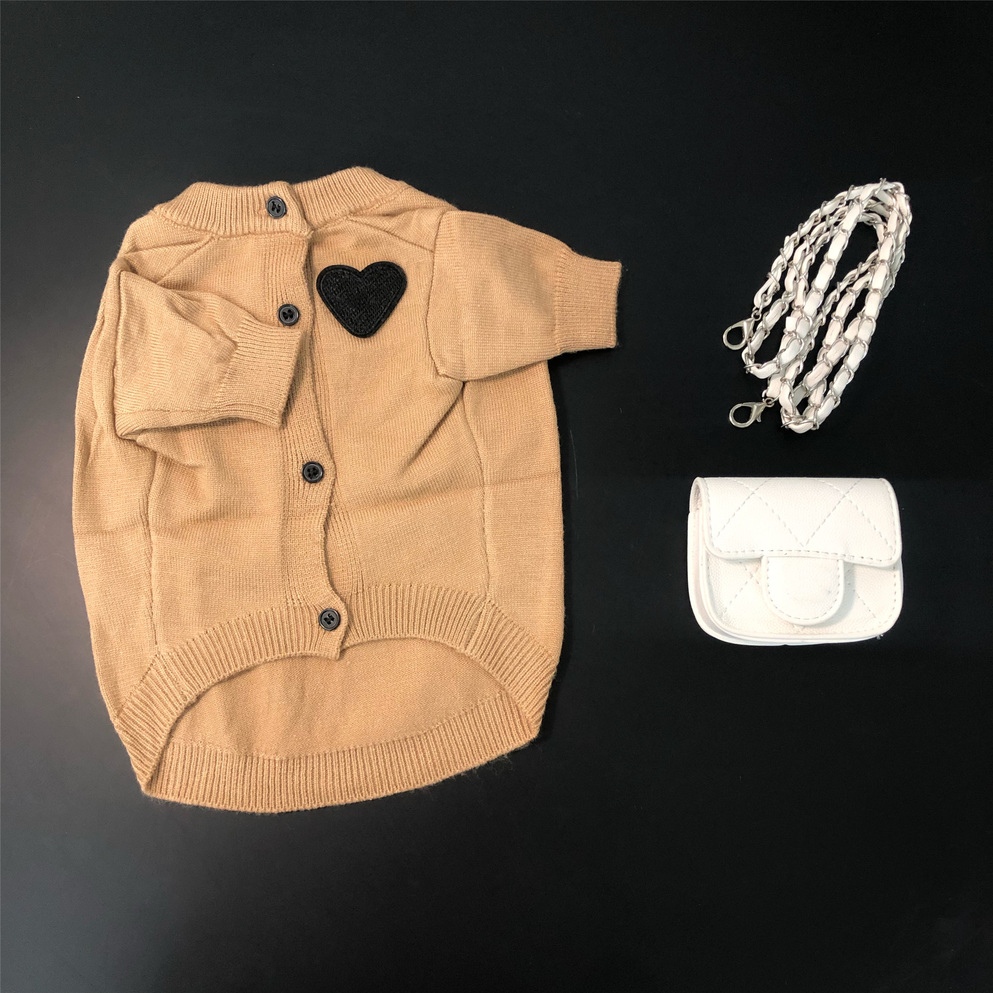 Chic Animal Fashions Collection: Stylish Coat Designs with Love Labels Available for Canine Companions