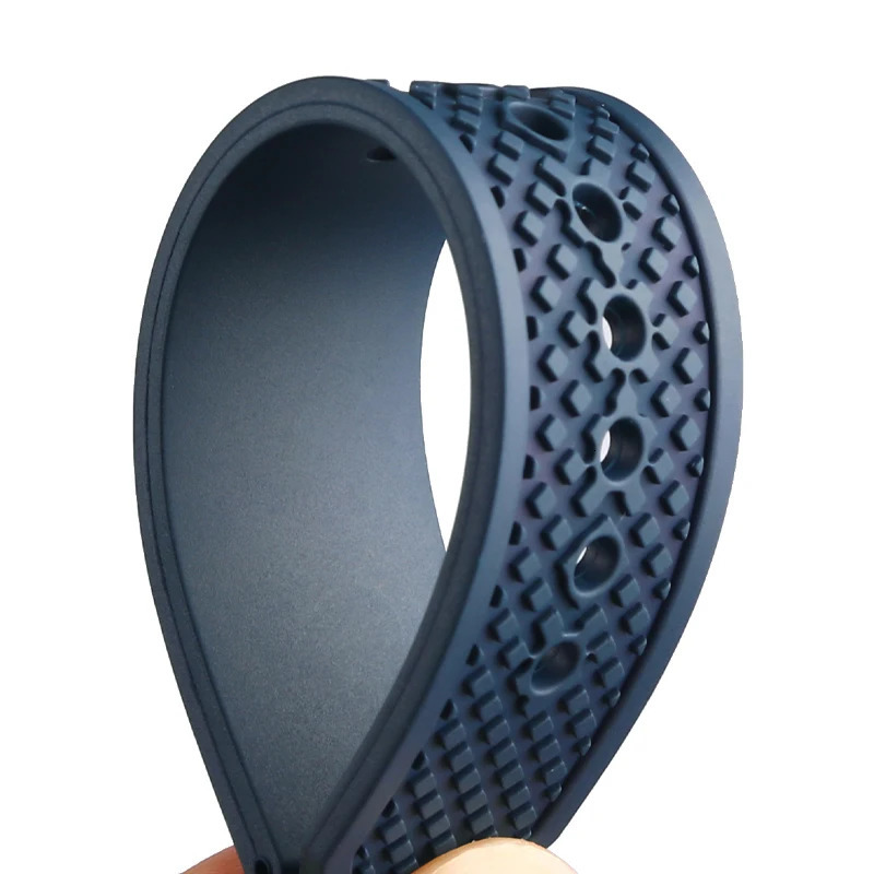 23mm 24mm Fluororubber Watchband Pin Buckle Accessories replace for strap CALIBRE Soft watch band WSCA0006 240106