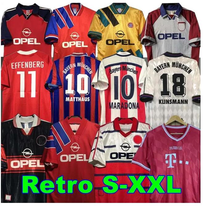 retro jerseys 94 95 96 97 98 99 00 01 2010 MARADONA final ELBER Pizarro SCHOLL Klinsmann Matthaus 1997 1999 Lizarazu Muller ROBBEN Schweinsteiger Klose bayernS munich
