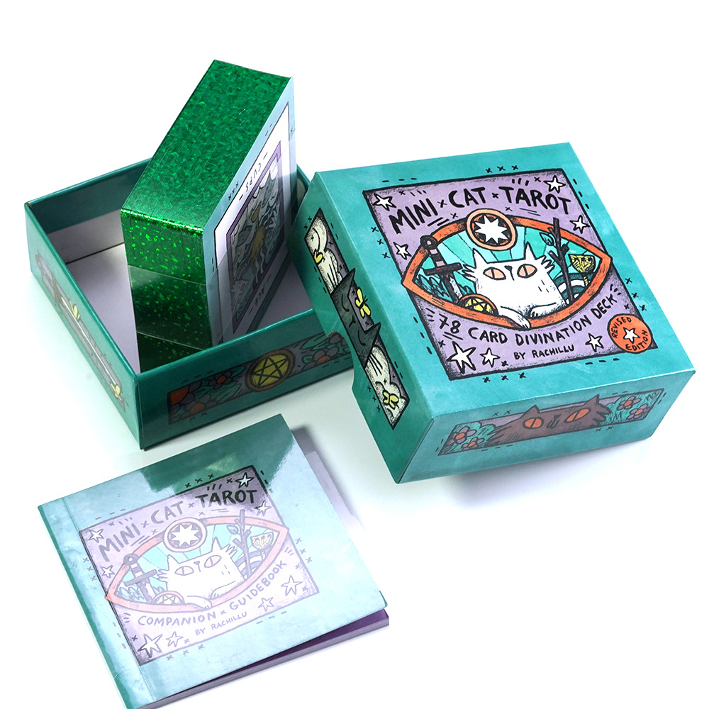 Mini Cat Tarot Deck Cards Fate Divination Card Tarot Friend Party Board Game Guidebook Deck Real Tarot Card Meanings