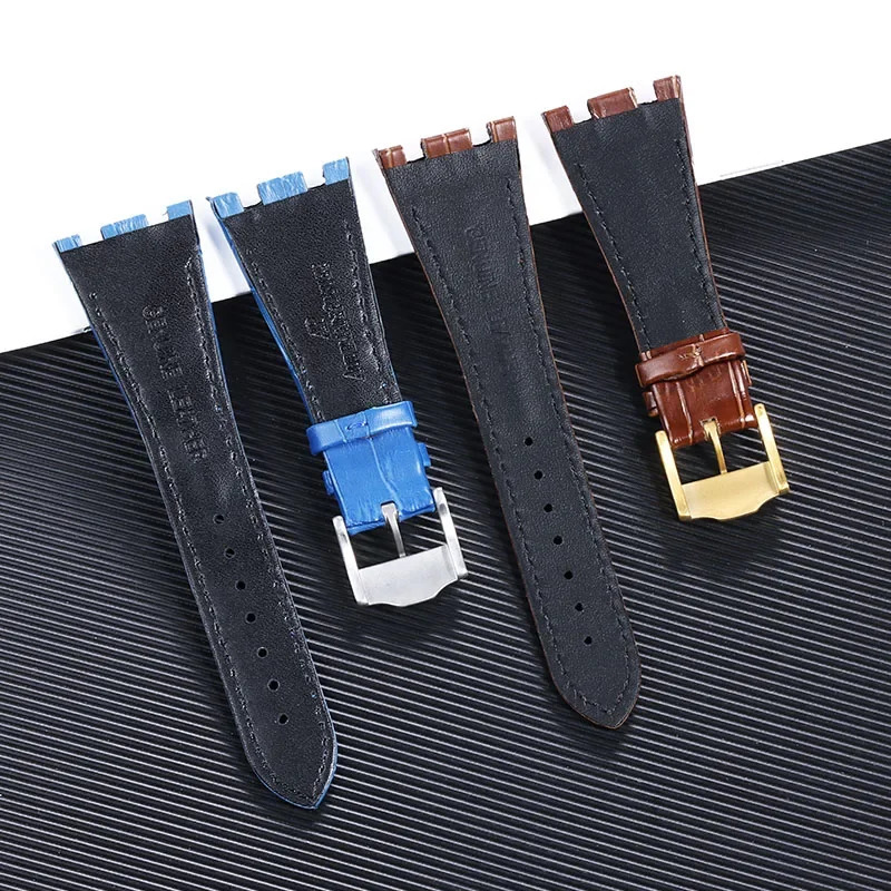 28mm Genuine Leather Watch Band for AP 26470 26133 15703 26470SO Strap Sport Waterproof Bracelet Handmade Accessories 240106