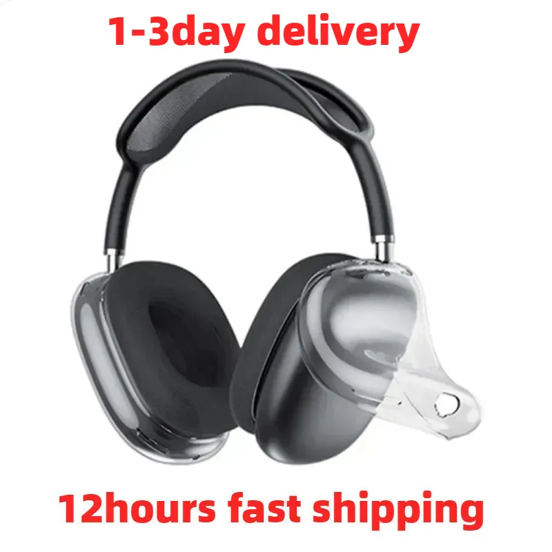 For Airpods Max bluetooth earbuds Headphone Accessories Transparent TPU Solid Silicone Waterproof Protective case AirPod Maxs Headphones Headset cover Case