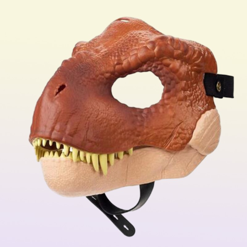 Dragon Dinosaur Jaw Mask Open Mouth Latex Horror Dinosaur Headgear Dino Mask Halloween Party Cosplay Props Scared MaskGC13901946006