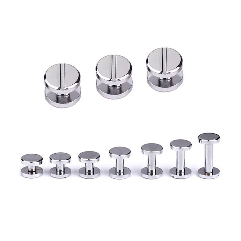 10mm Chicago Chrome plated wallet bag screw brass belt nail Rivet diy handmade fastener garmnet hardware leather part
