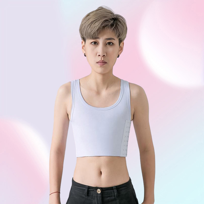 Women039s Shapers Lesbian Chest Binder Vest Bandage Correction Body Shapewear Reinforced Corset Casual Cotten Shirt Long Loose