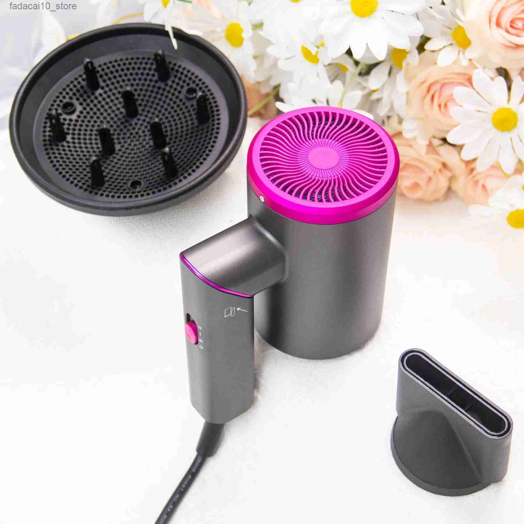 Hair Dryers ANGENIL Hair Dryer with Diffuser 1800W Lonic Blow Dryer Foldable Handle Travel Hair Dryer Constant Temperature Hair Care Q240109