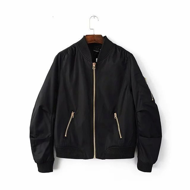 Bella Autumn Winter Long Sleeved Pilot Jackets Women Basic All-match Coat Female Bomber Jacket Lady Flight Jacket 201126