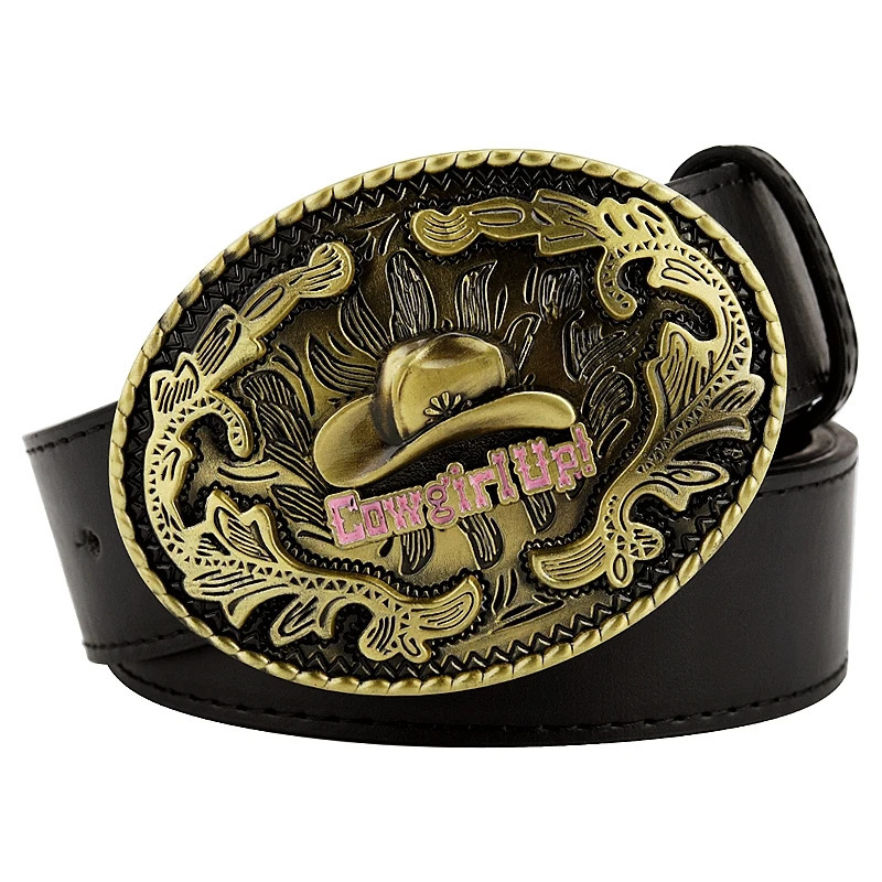 Fashion Women Cowboy Belt Cowgirl American Western Style Hat Boots Pattern Cow Girl Rodeo Accessories 240109