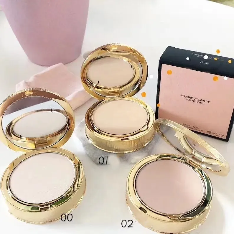 Brand GU 01 00 02 Pressed Powder Beauty Foundation Mat Nature With Handbag Pouder De Beaute Embellissante