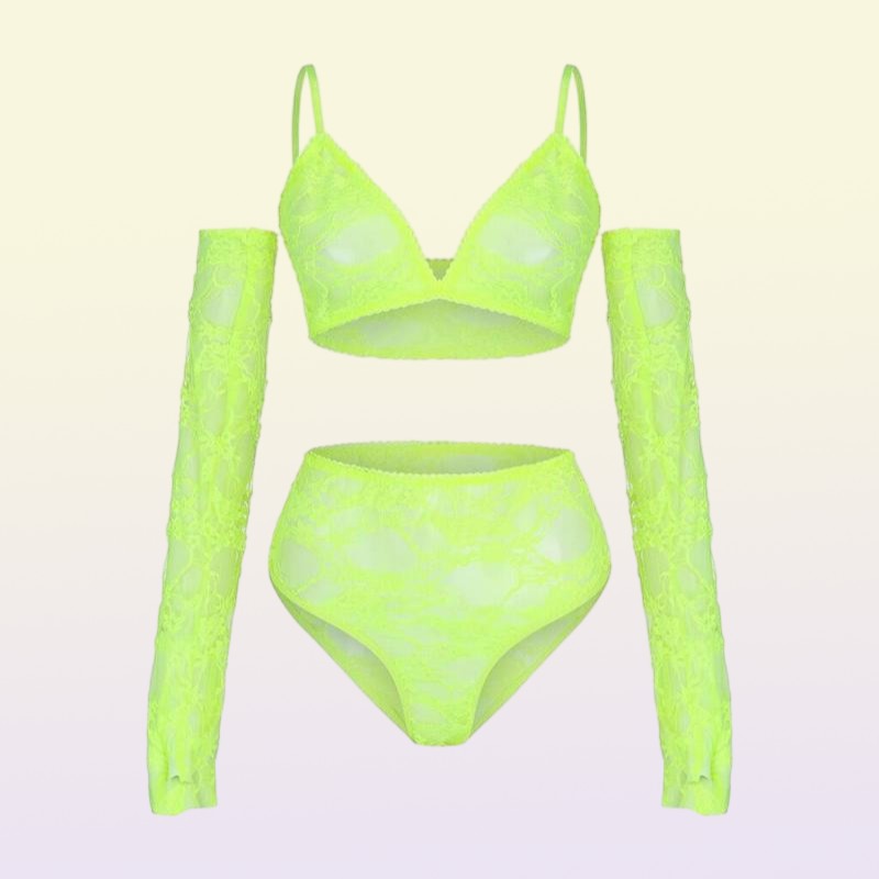 Bras Sets Sexy Lingerie Lace 4piece Sex Suit Multicolor Multicode Plus Size Lingere Fishnet Set Q4247685800