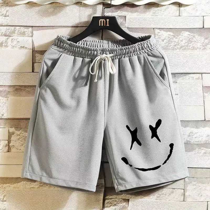 Mens Shorts 2023 Fashion Mens Cotton Beach Shorts Funny Graphics Print Sweat Pant Hip Hop Breathable Sports Casual Shorts Free ShippingL240104