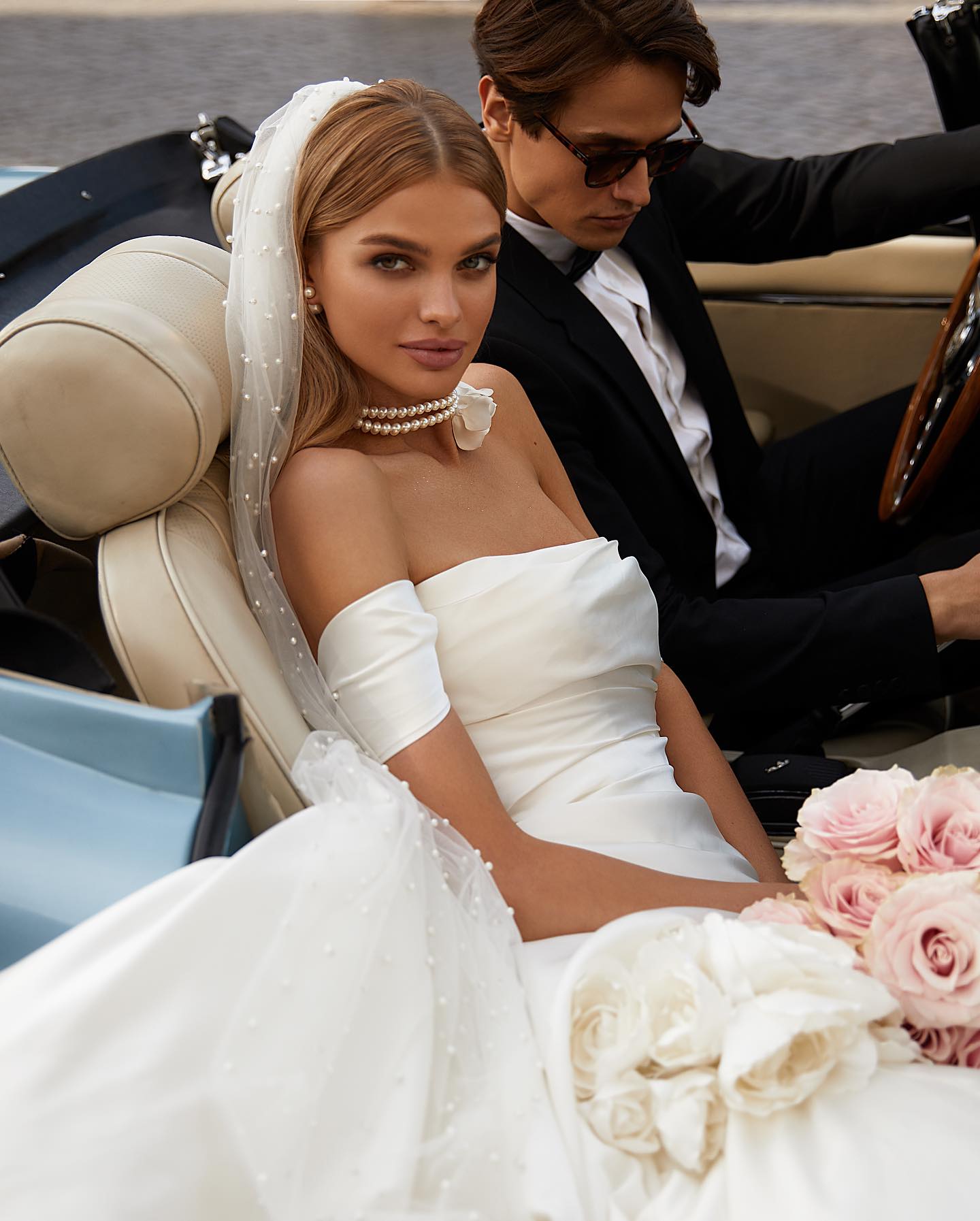 Milla Nova Boho A Line Wedding Dresses For Bride Off Shoulder Satin Countries Wedding Dresses Lace Up Back Designer Bridal Gowns 0515