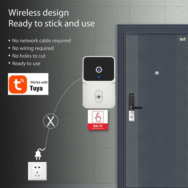 Tuya Video Doorbell WiFi Wireless Outdoor DoorBell IR Night Vision Camera For IOS Android Phone Smart Home Monitor Security