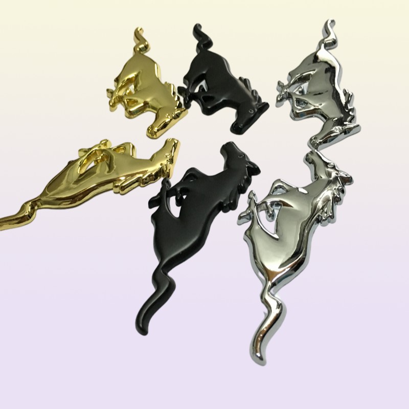 2025 new 2pcs Car Metal Horse badge emblem sticker size 75x28 +/-1mm color sier/Black/Gold fit for USA cars series Mustang and other models5