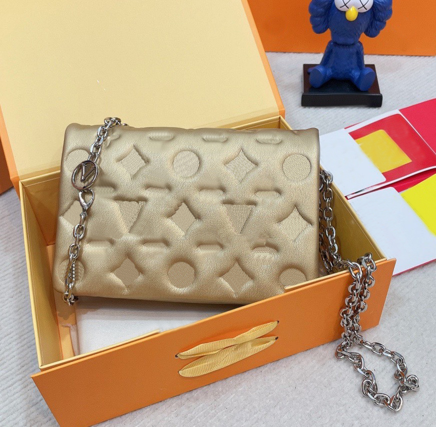Luxury shoulder bag 5A women clutch bags Mini designer handbag fashion classic embossed chain cross body TOp single shoulders strap detachable