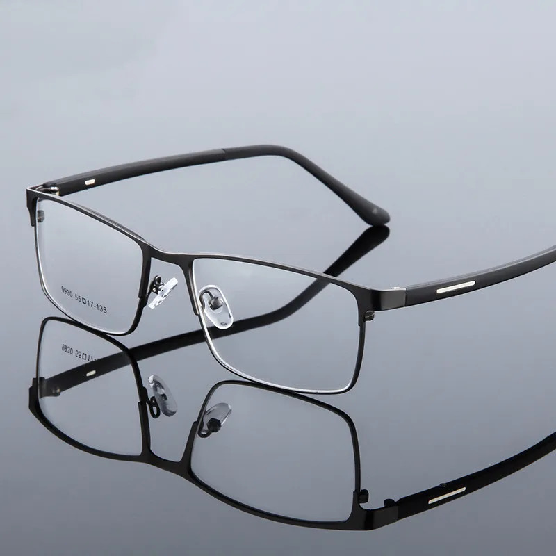 Alloy Eyeglasses Frame Men Thin Metal Square Myopia Prescription Full Optical Glasses Frames Eyewear Eye 240109
