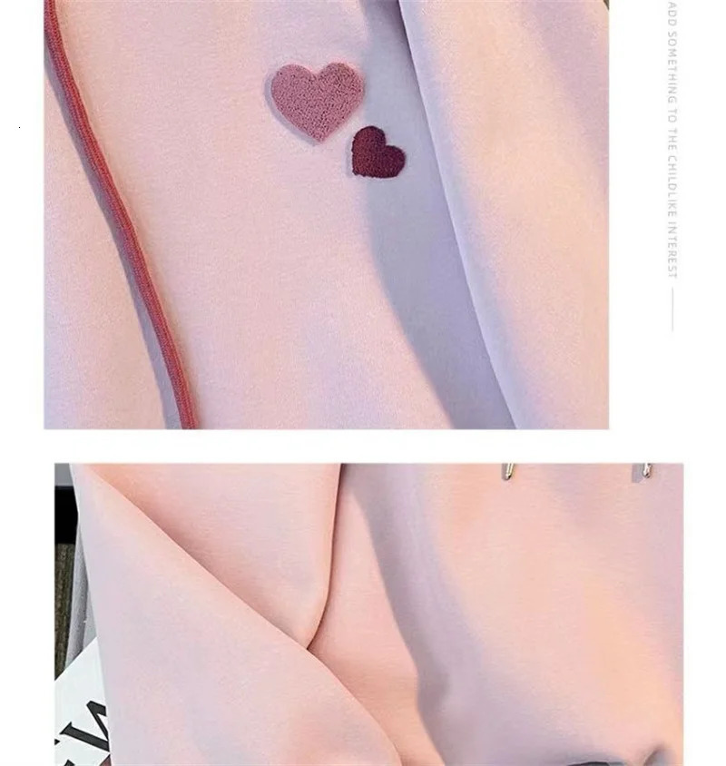 Girls Warm Trends Hoodies Winter Kids Sweatshirt Fashion Tracksuit Children Autumn Casual Clothing Pink Hooded Tops 240108