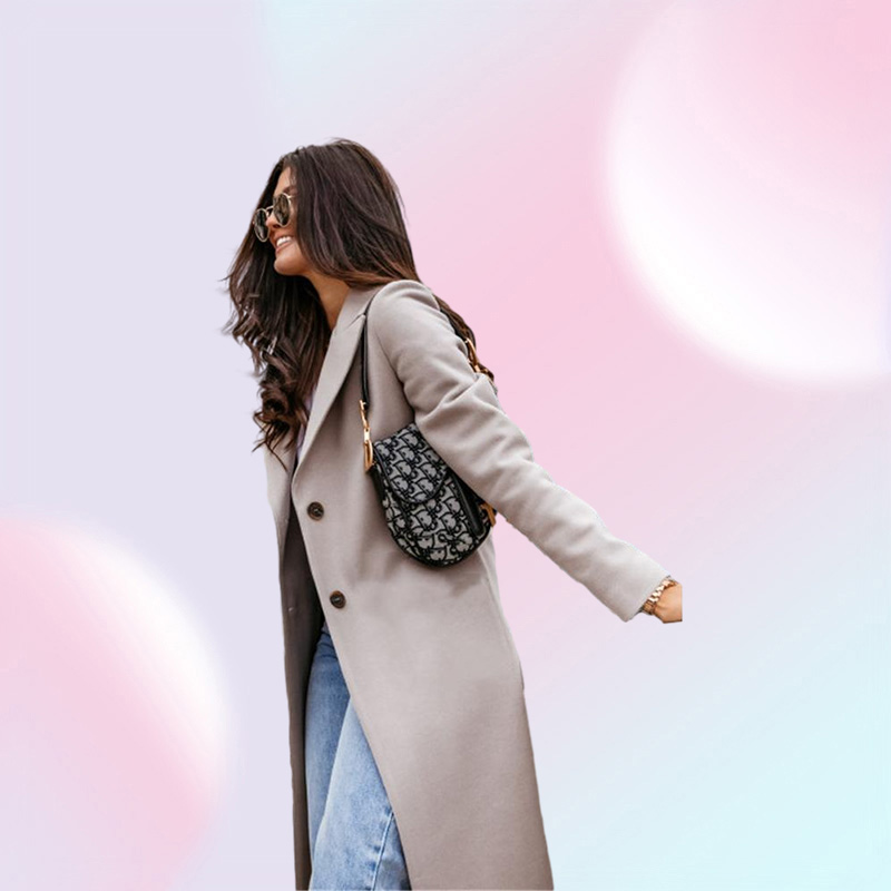 Women039s Wool Midi Long Coats And Jackets Women Winter Blends Peacoat Warm Outerwear Single Breasted Solid Overcoat Casual Tre6470857